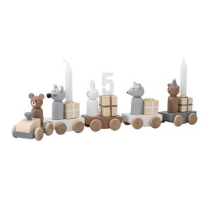 Train d'anniversaire jouet en bois multi