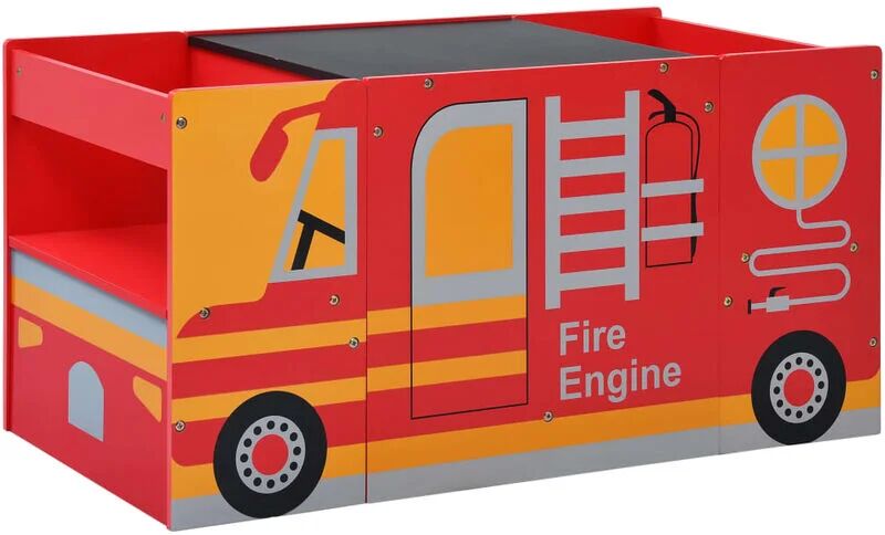 VIDAXL Jeu de table et chaises d'enfants 3 pcs Camion de pompiers Bois - Vidaxl