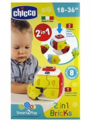 Chicco Smart2Play 2en1 Bricks 18-36 Mois - Boîte 1 cube + accessoires