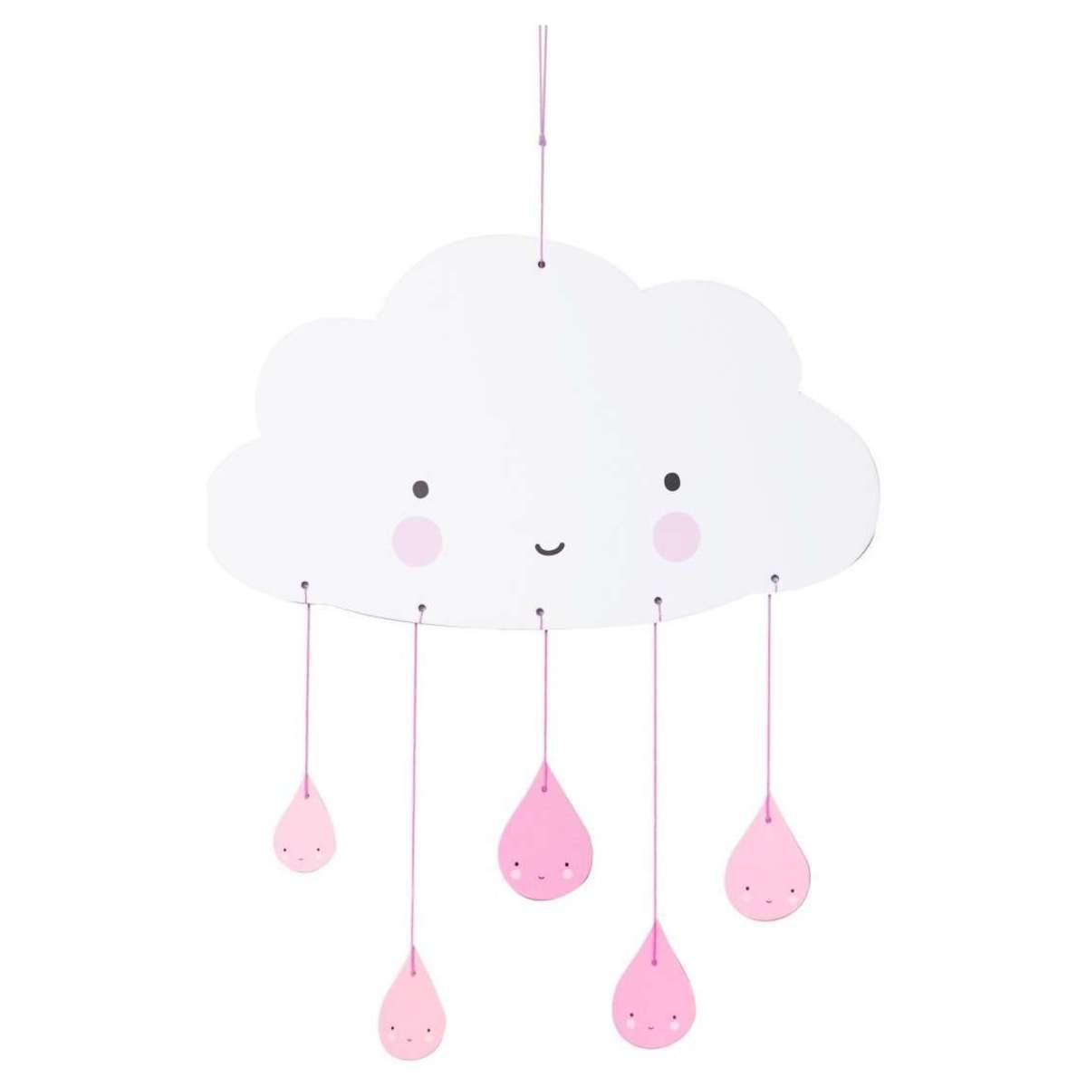 A Little Lovely Company Mobile Nuage DIY - Rose