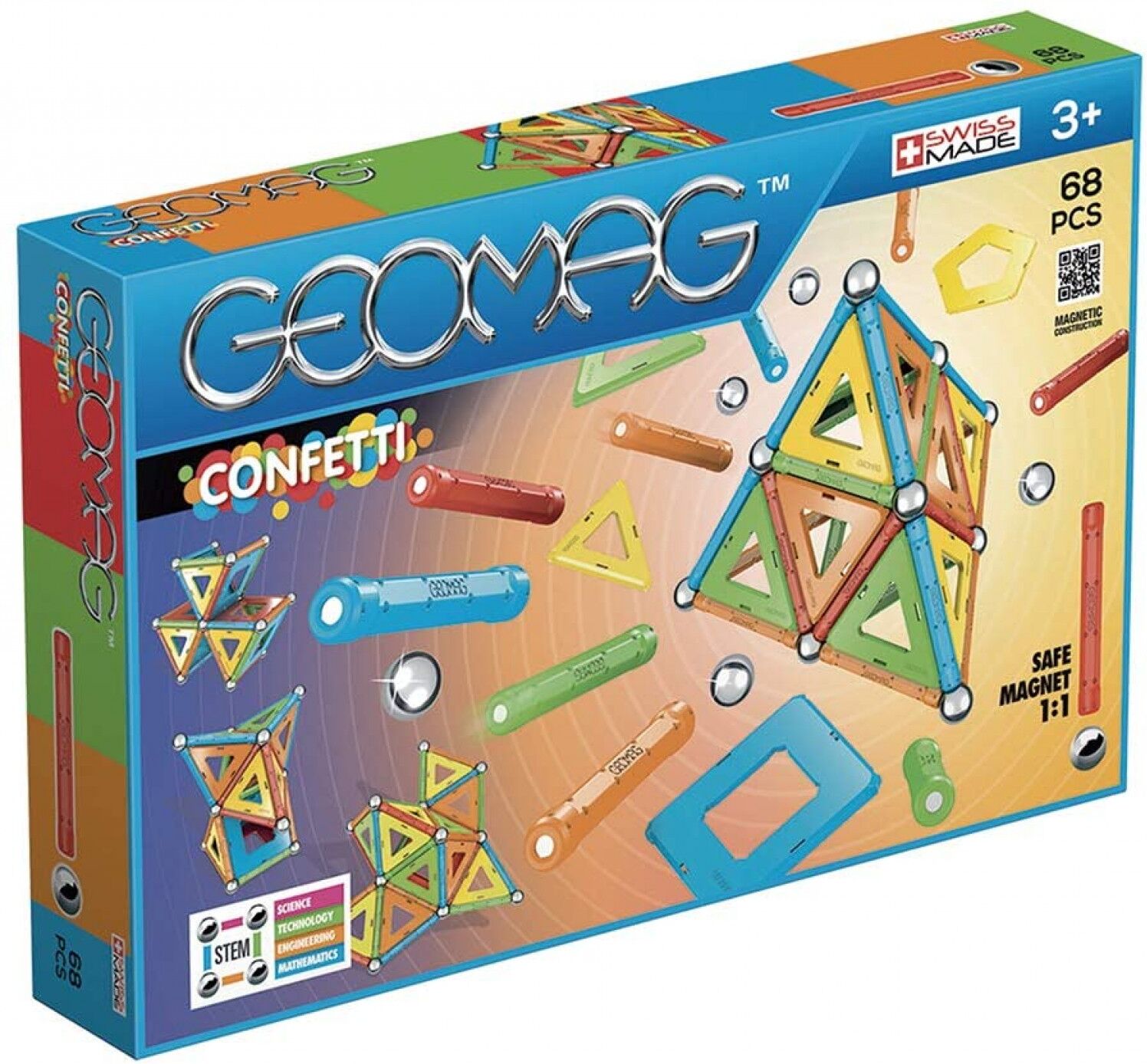 Geomag Constructions magnétiques Geomag Confetti 68 pcs