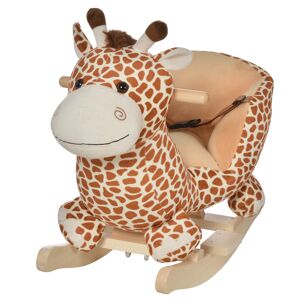 Homcom Cavallo a Dondolo in Legno Giraffa per i Bambini 60 x 33 x 45cm