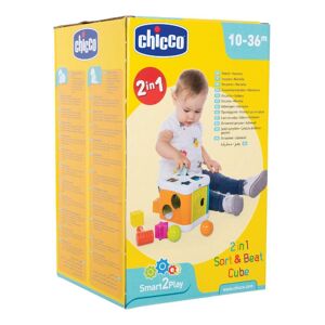 Chicco Cubo Incastra e Martella 2 in 1 1 Pezzo 10 Mesi - Gioco Cubo Incastra & Martella