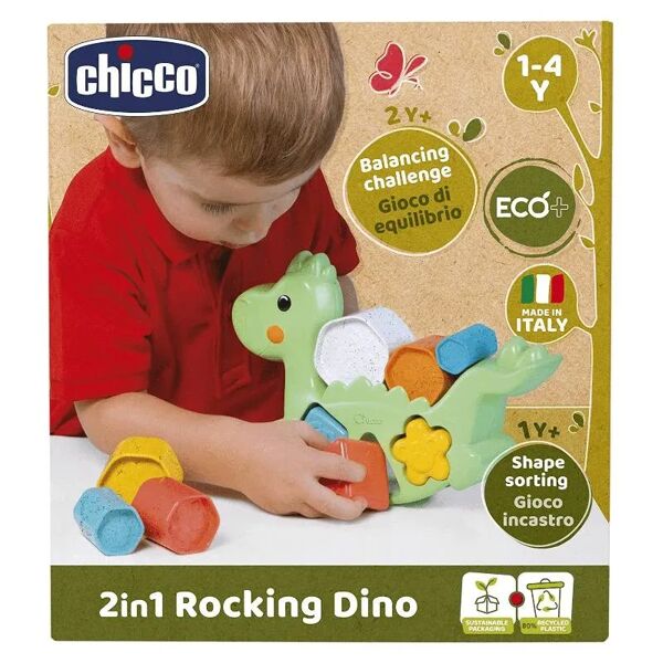 chicco rocking dino eco+ 2in1 giocattolo educativo +12 mesi