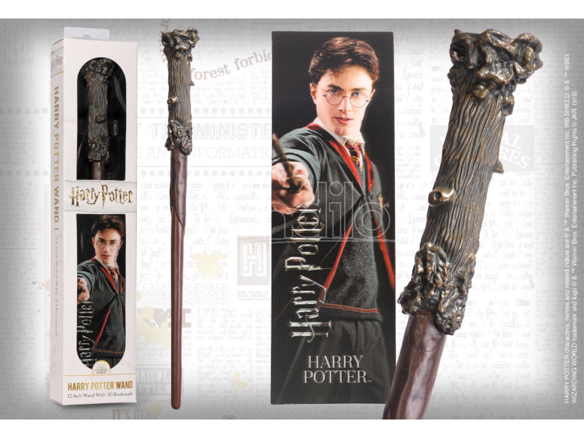 NOBLE COLLECTION Harry Potter Bacchetta Magica Pvc 30 Cm Con Segnalibro