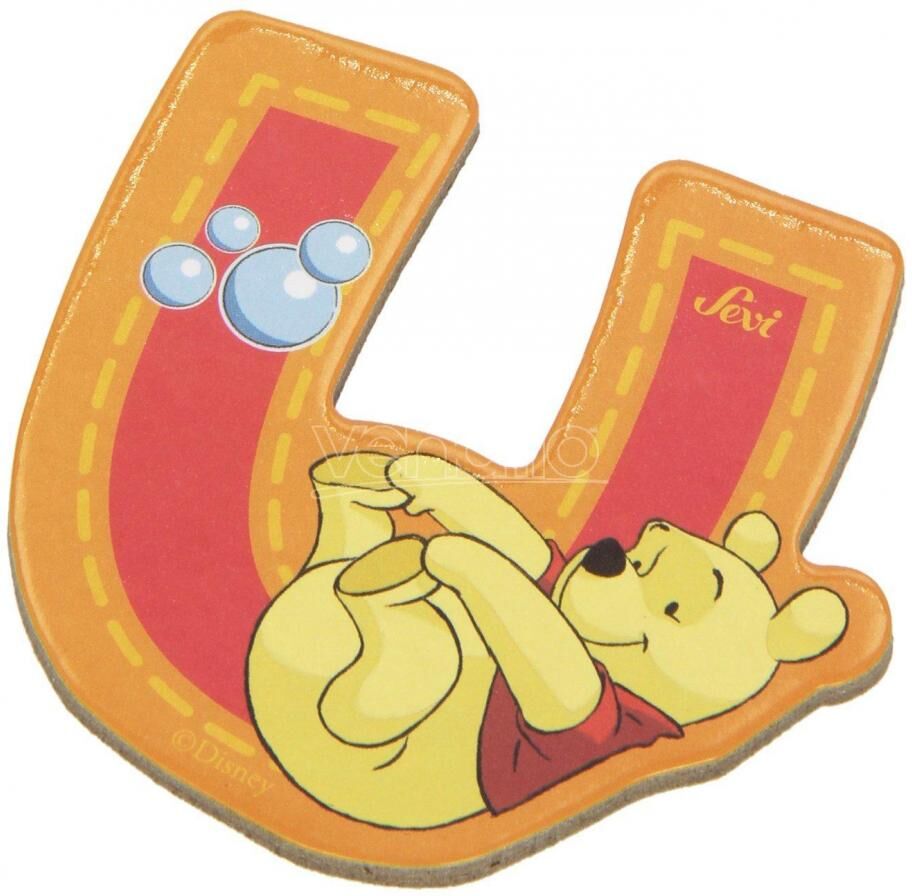 TRUDI Sevi 82779 - Winnie The Pooh Letteraa U Adesiva 7 Cm