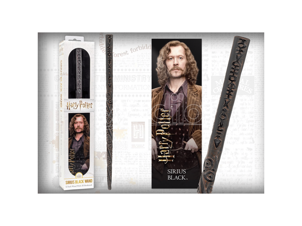 NOBLE COLLECTION Harry Potter Bacchetta Magica Sirius Black + Segnalibro 3d