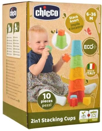 Chicco Tazze Impilabili 2in1 Eco+ Gioco per Bambini +6 Mesi