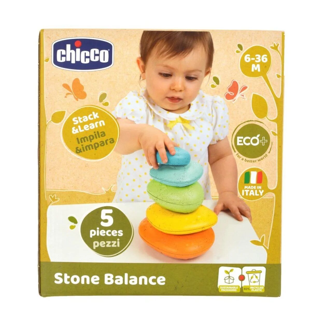 Chicco Stone Balance ECO+ Giocattolo Neonati +6 Mesi