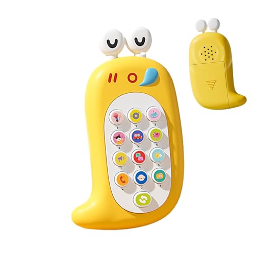 Shitafe Neptelefoon voor kinderen, mobiele telefoon voor kinderen speelgoed   Cartoon muziekspeelgoed Kindertelefoonspeelgoed met muziek,Leren en fantasiespel Mobiele educatief kindertelefoonspeelgoed