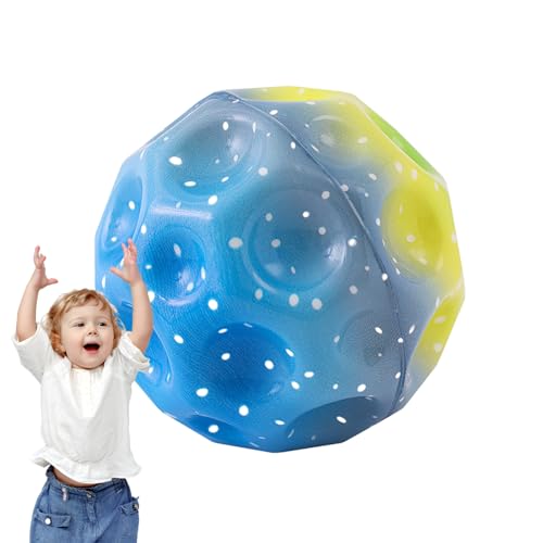 GEBBEM Astro Ball Bouncy Gloeiende Astro Ball Ruimteballen, extreem hoge stuiterende bal, Meteor Space Ball, stuiterbal sensorische bal, Space Ball Pop stuiterende trainingsbal voor binnen en buiten spel
