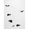 Flensted Mobiles Flensted Drifting Clouds, Black Mobiles, folie, zwart, 80 cm