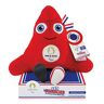 Doudou et Compagnie Gelicentieerd product JO Phryge, Phrygische muts Mascot, gemaakt in Frankrijk van de Paralympiques 2024, JO2505, rood, 31 cm