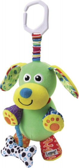 Lamaze babyknuffel Puppy junior 12 x 24 cm pluche groen - Groen