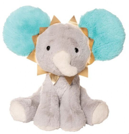 Manhattan Toy knuffel olifant Brights junior 26,7 cm pluche grijs - Grijs,Blauw,Goud