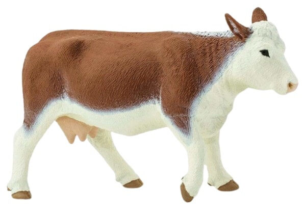 Safari boerderij Hereford koe junior 13,5 cm bruin/wit - Bruin,Wit