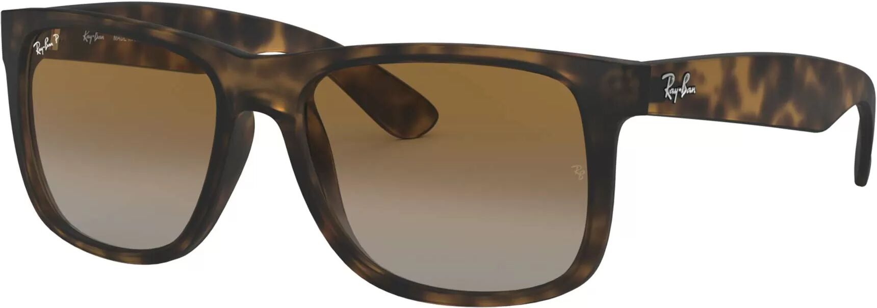 Ray-Ban Justin, Polar Brown Gradient - Solbriller - Havana Rubber - Unisex