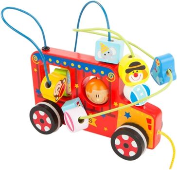 Cb Toys Brinquedo de Madeira Carrinho de puxar circo Play&Learn (23x14x19 cm - 18 meses)