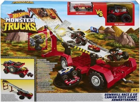 Hot Wheels Pista de Carros Monster Trucks Downhill Race