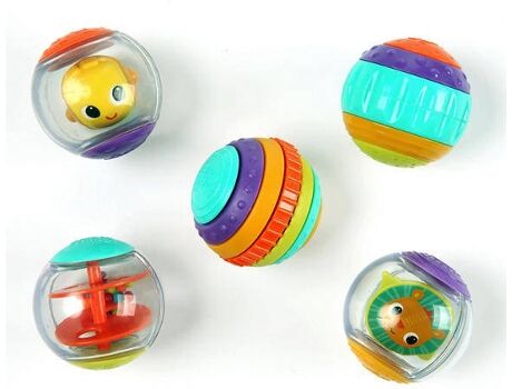 Bright Starts Brinquedo Educativo Shake & Spin Activity Balls
