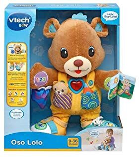 VTech Baby – Nallebjörn Lolo, interaktiv mjuk leksak (Vtech 3480 – 190922) Sin tañosllaños färgglad