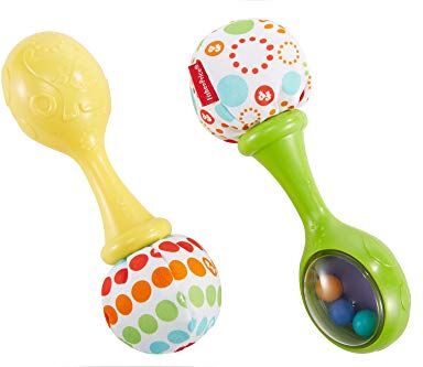 Fisher-Price BLT33  Rattle 'n Rock-maracas, babyskallror som går att ta med