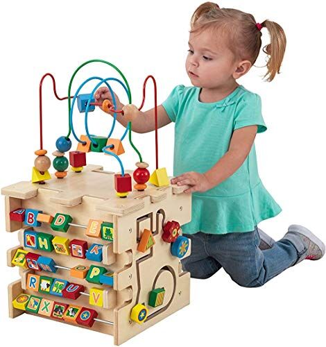 KidKraft 63298 Deluxe Activity Cube Pussel, flerfärgad, 3–5 år