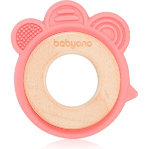 BabyOno Wooden & Silicone Teether chew toy Hen 1 pc