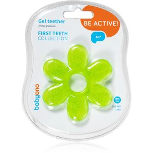 BabyOno Be Active Gel Teether chew toy Green Flower 1 pc