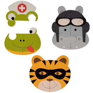 Bo Jungle B-Animal puzzle Tiger/Hippo/Frog 3 pc
