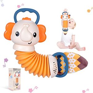 MLRYH Elephant Accordion Baby Toys, Early Development Educational Infant Music Toy Accordion Musical Instrument,Cartoon Cute Hand Grip Baby Toy for Toddlers 1 2 3+ Years Old Boys Girls Baby Gifts