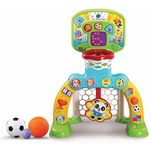 VTech 3-in-1 Sports Centre, Baby Interactive Toy with Colours and Sounds, Learning with Role-Play, Suitable for Baby Boys & Girls from 12 to 36 Months (Yellow/Blue), English Version, 66x58x44 cm