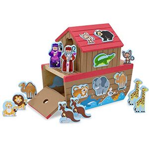 Melissa & Doug Noah's Ark Wooden Shape Sorter Educational Toy (28 pcs)