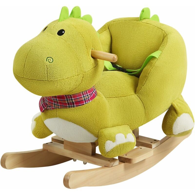 Woltu - Baby Rocking Plush Dinosaur Rocking Chair Rocker Toy Green