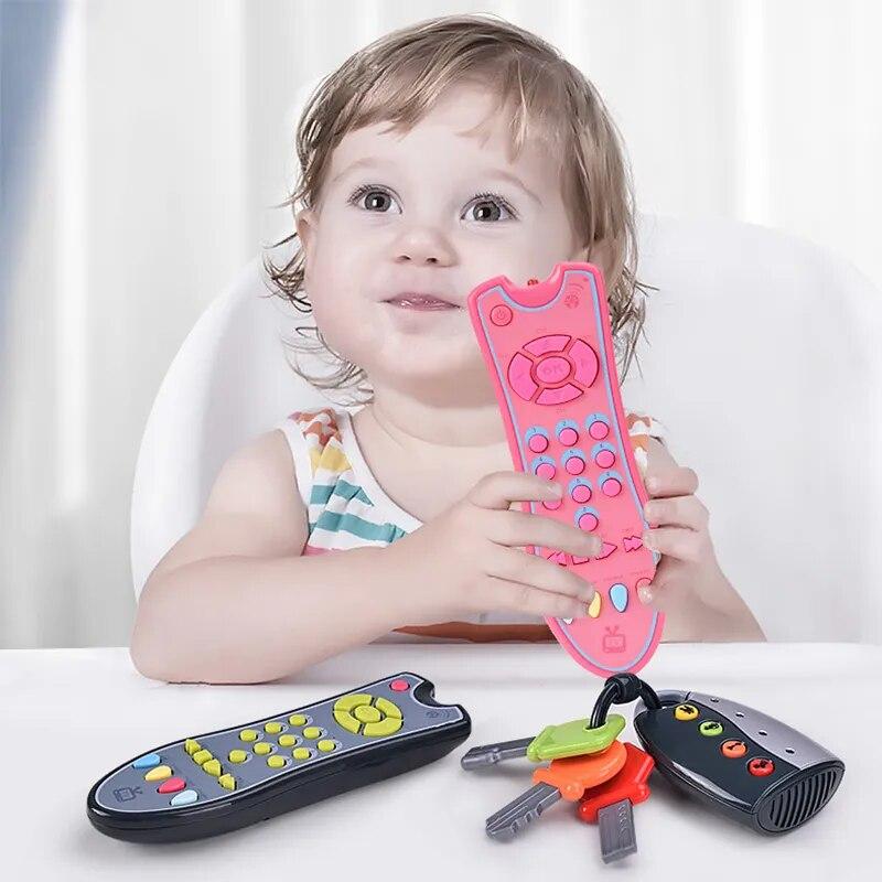 Happypilot Simulation Mobile Phone TV Remote Control Music Toy Baby Early Educational Toys Numbers English Learning Toys