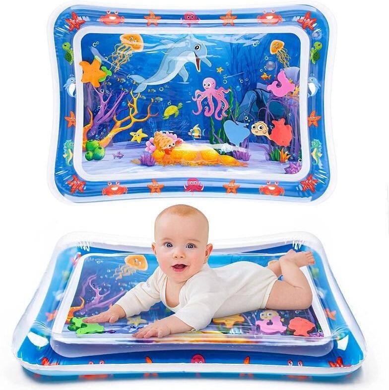 TTikTok Water Play Mat for Babies Inflatable Tummy Time Water Play Mat for Infants and Toddlers 3 To 12 Months Promote Development Toys Cute Baby Gifts