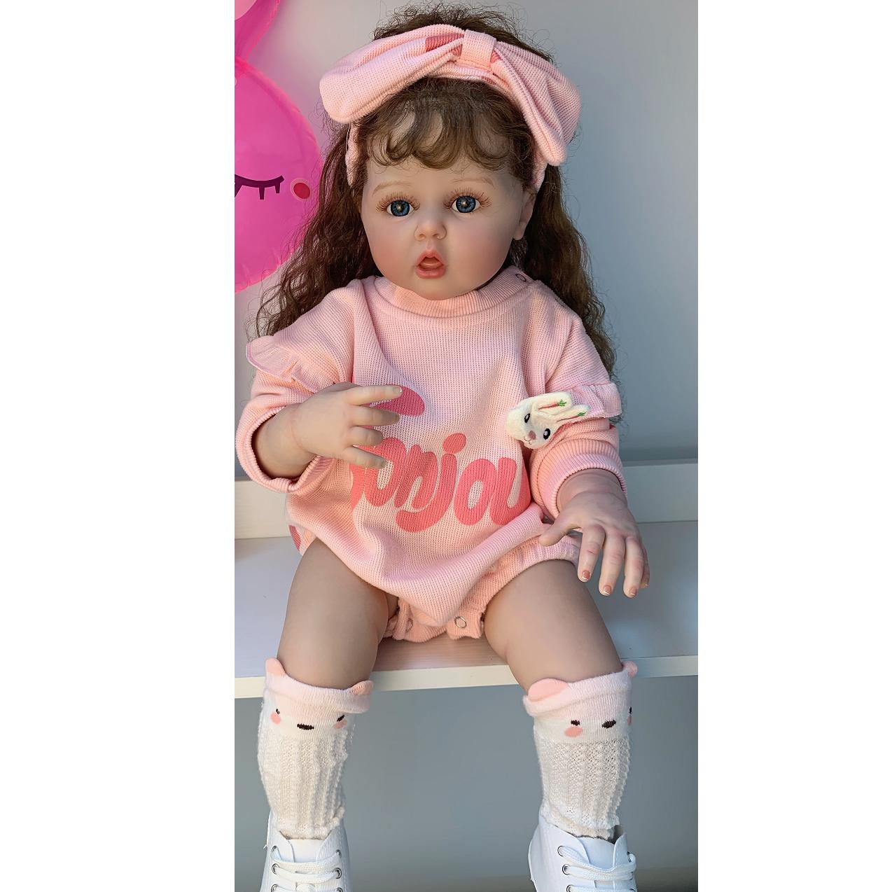 BZDOLL Reborn 60 CM Reborn Baby Doll Toy 3D-Painting Skin With Vein Soft Silicone For Girl Princess Toddler Bebe Artist Collection