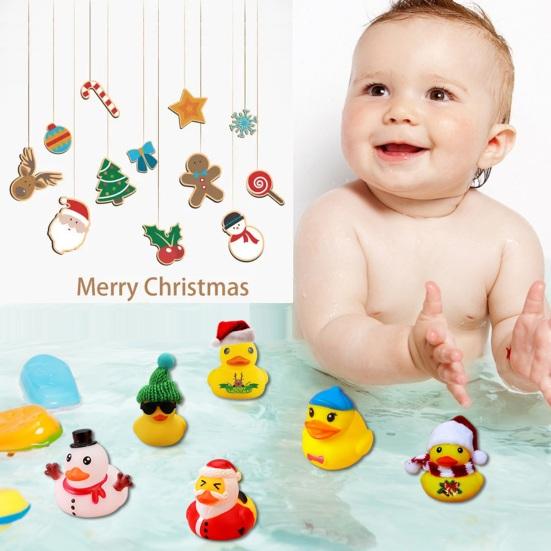 EZ Baby Products Yousheng 18/24Pcs Children Advent Calendar Cute Safe Environmentally Friendly Yellow Duck Bath Toys for Christmas Gifts