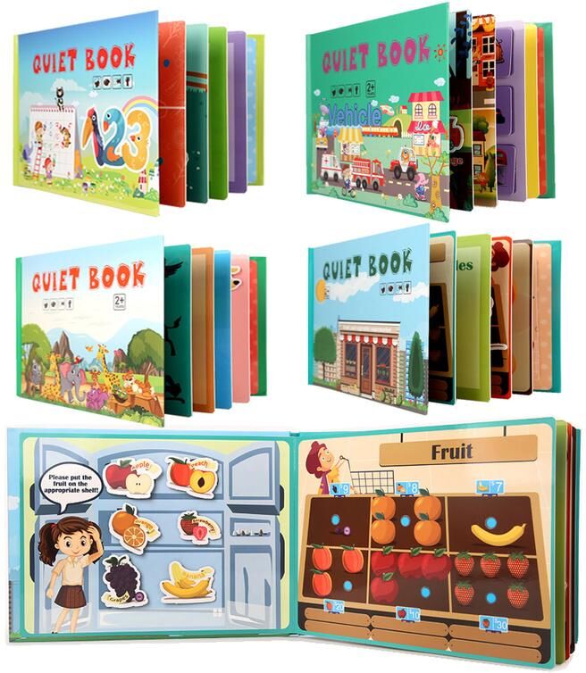 DZ Toys My First Busy Book Montessori Toys Baby Educational Quiet Book Velcro Activity Busy Board Learning Toys For Kids Christmas Gifts