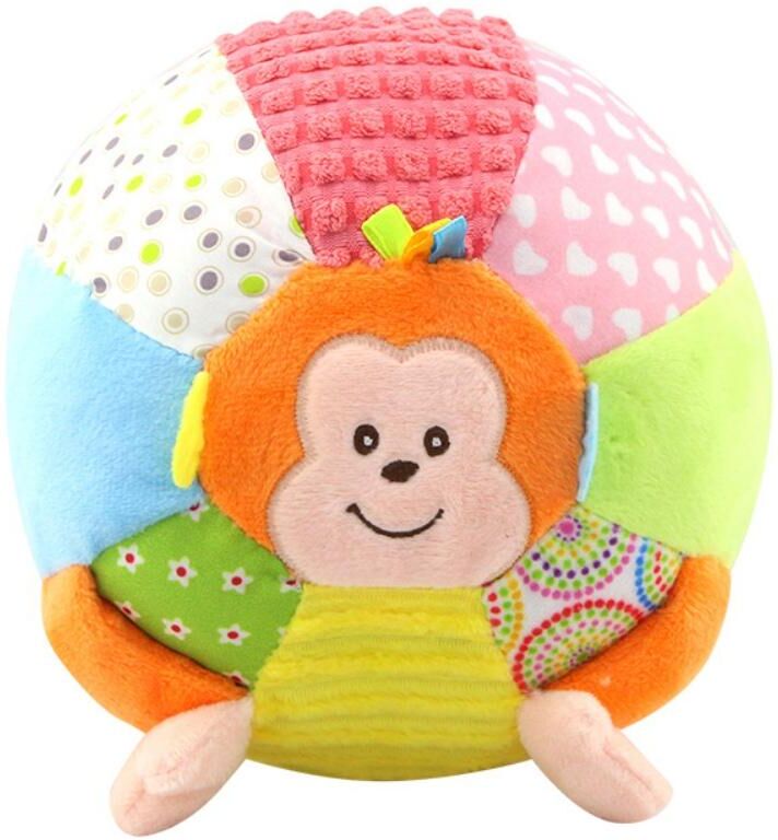 FourAll-Toys, Kids & Baby Baby Toy 0-3 Years Old Puzzle Rattle Toy, Hand Catching Ball Pig Year Mascot Baby Toy Ball Easy-to-Grip Bumps to Train Motor Skills for Girls and Boys