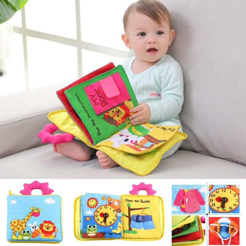 Dobbinyou Soft Cloth Books Baby Toys Non Toxic Educational Toy Washable Quiet Book KK