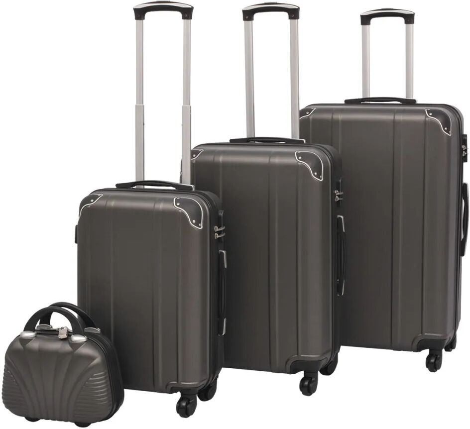 vidaXL Ensemble de valises à roulettes quatre pièces Anthracite