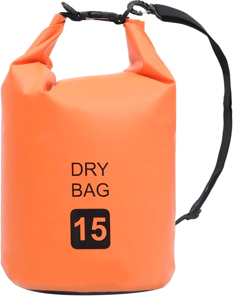 vidaXL Sac sec Orange 15 L PVC