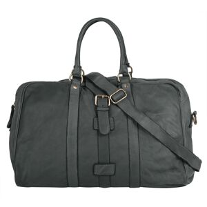 forty° Reisetasche, echt Leder, Made in Italy grau  B/H/T: 53 cm x 30 cm x 20 cm   onesize