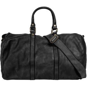 forty° Reisetasche, echt Leder, Made in Italy schwarz  B/H/T: 47 cm x 27 cm x 18 cm   onesize