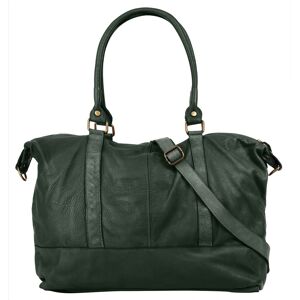 Samantha Look Reisetasche, echt Leder, Made in Italy dunkelgrün  B/H/T: 42 cm x 30 cm x 15 cm   onesize