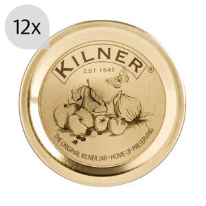 Kilner - Deckel Für Einmachgläser, 12 Pezzi, Gold