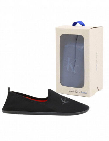 Calvin Klein Damenpantoffeln, Slip-on, schwarz