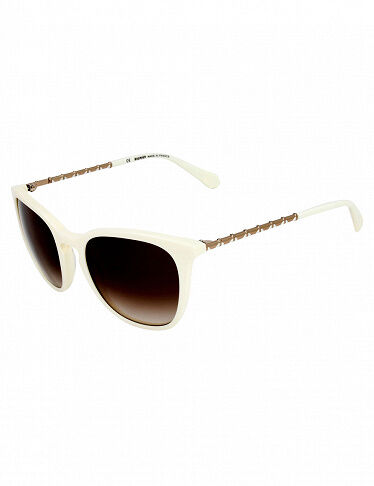 Balmain Damensonnenbrille mit weissem Gestell