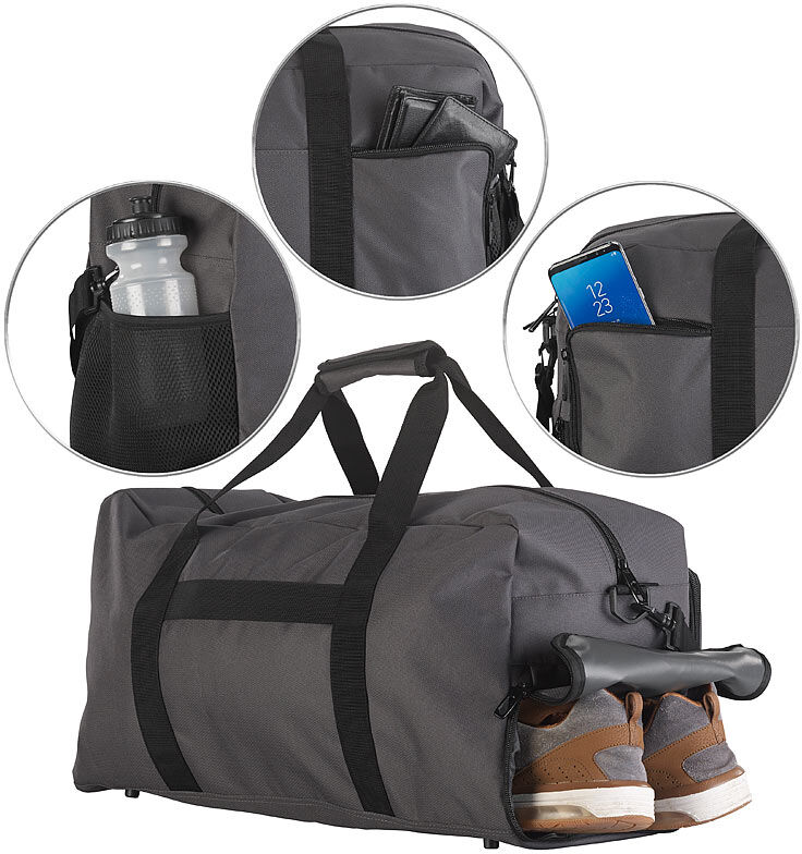 Xcase Sport- & Reisetasche, 4 Außenfächer, Schmutzwäsche-/Schuhfach, 40 l